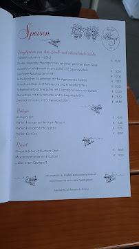 Menu / carte de Weinstube Im Wengert à Gerlingen