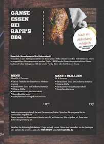 Menu / carte de Raph's BBQ Deli - Köln à Cologne