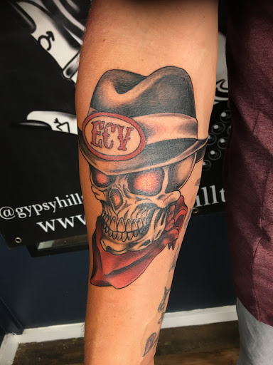 Explore halloween theme tattoo ideas, creative tattoo ideas in Chapel Hill, available at Golden Falcon Tattoo and Piercing