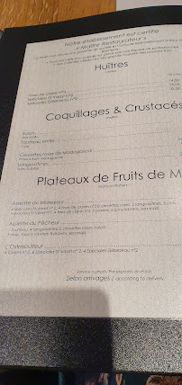 Restaurant français Restaurant Café de la Paix à Reims (le menu)