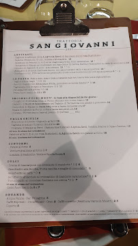 Menu / carte de Trattoria San Giovanni à Rimini