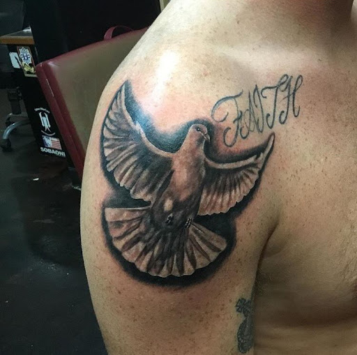 Explore traditional neck tattoo ideas, creative tattoo ideas in San Diego, available at Sideshow Tattoo and Piercing