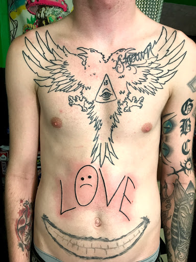 Explore dog tattoo ideas, creative tattoo ideas in Hamilton, available at Glass Ink Tattoo