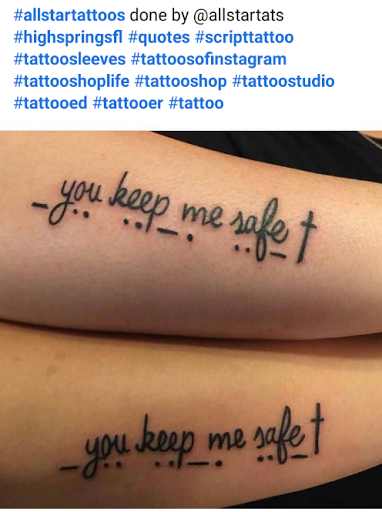 Explore initials tattoo ideas, creative tattoo ideas in Hialeah, available at Allstar Tattoo & Body piercing