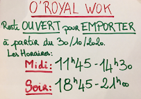Menu du O Royal Wok à Hérouville-Saint-Clair
