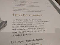 Le Barbier qui fume Vieux Lille à Lille menu