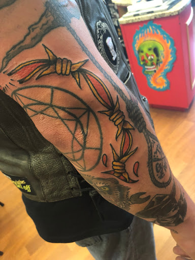 Explore thigh tattoo ideas woman, creative tattoo ideas in Concord, available at Sterling Tattoo Club