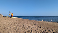 Plage de la Courance'in fotoğrafı dağlarla çevrili