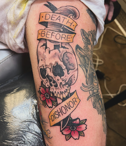 Explore man sleeve tattoo ideas, creative tattoo ideas in Lincoln, available at Elite Tattoo