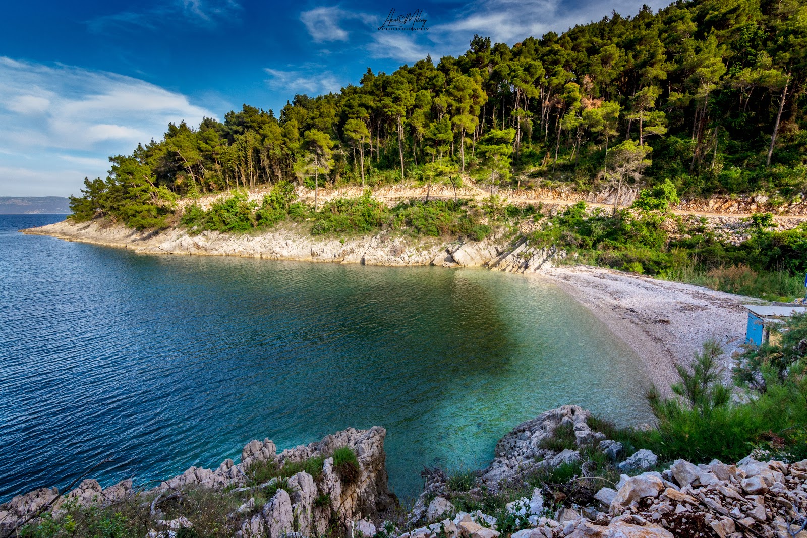 Photo of Drenje beach with light pebble surface