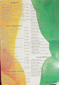Menu du Rosticceria Garhwal à Padua