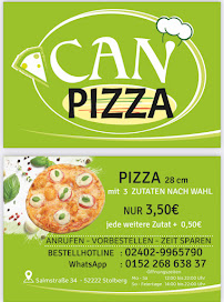 Pizzeria Can pizza à Stolberg (Rhineland) (le menu)