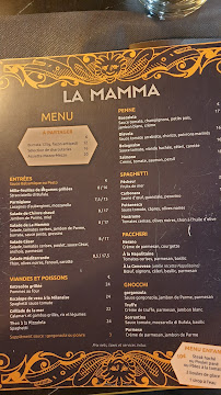 Restaurant italien La Mamma à Albertville (la carte)