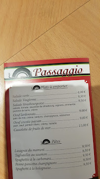 Restaurant Passaggio à Baccarat - menu / carte