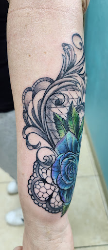 Explore rolling stones tattoo ideas, creative tattoo ideas in Orlando, available at Dungeon Tattoos & Body Piercing
