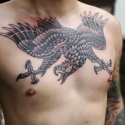 Explore draco tattoo ideas, creative tattoo ideas in Bakersfield, available at CLASSIC STANDARD TATTOO CO.