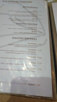 Crêperie des Dames à La Rochelle menu