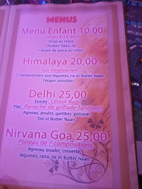 Restaurant indien INDIAN LOUNGE à Nice (le menu)