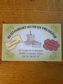 Photos du propriétaire du Restaurant Au Vieux Pressoir à Cranves-Sales - n°2