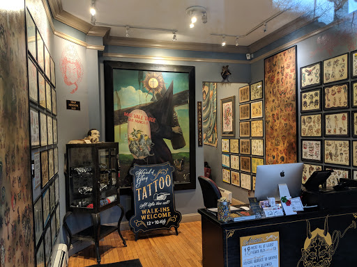 Explore saint michael tattoo ideas, creative tattoo ideas in Brooklyn, available at Hand of Glory Tattoo & Piercing