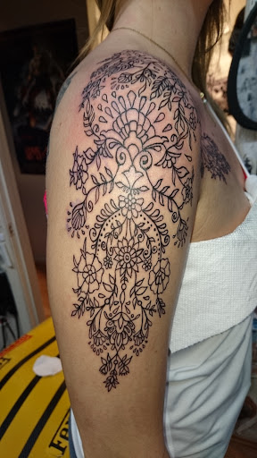 Explore religious tattoo sleeve ideas, creative tattoo ideas in Jonesboro, available at Immortal Ink