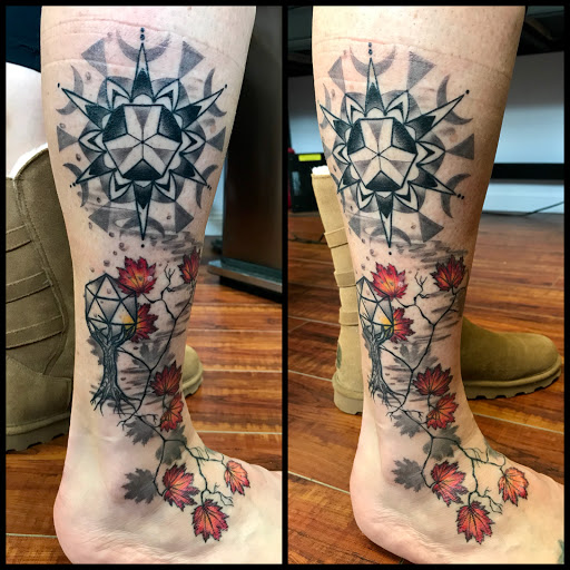 Explore flower bouquet tattoo ideas, creative tattoo ideas in Scipio Center, available at Ace of Wands Private Tattoo & Tarot Studio . Appointment Only