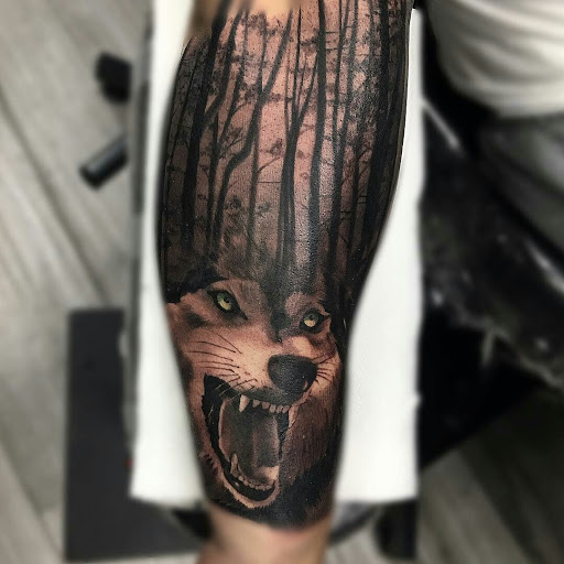 Explore angel number 444 tattoo ideas, creative tattoo ideas in Miami, available at INKAHOLIK TATTOOS