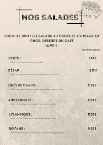 Carte du Brasserie Les Galets à Mauves