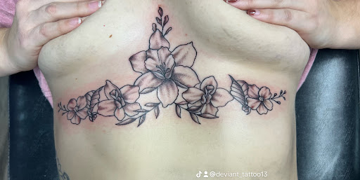 Explore sibling names tattoo ideas, creative tattoo ideas in Excelsior Springs, available at Deviant Tattoo Studio