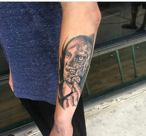 Explore skeleton tattoo ideas, creative tattoo ideas in Atlantic Beach, available at The Ink Chamber Tattoo Parlor