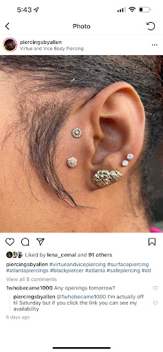 Explore small patchwork tattoo ideas, creative tattoo ideas in Atlanta, available at Virtue and Vice Body Piercing