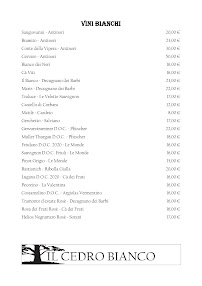 Restaurant Ristorante Pizzeria Il Cedro Bianco à Orvieto (la carte)