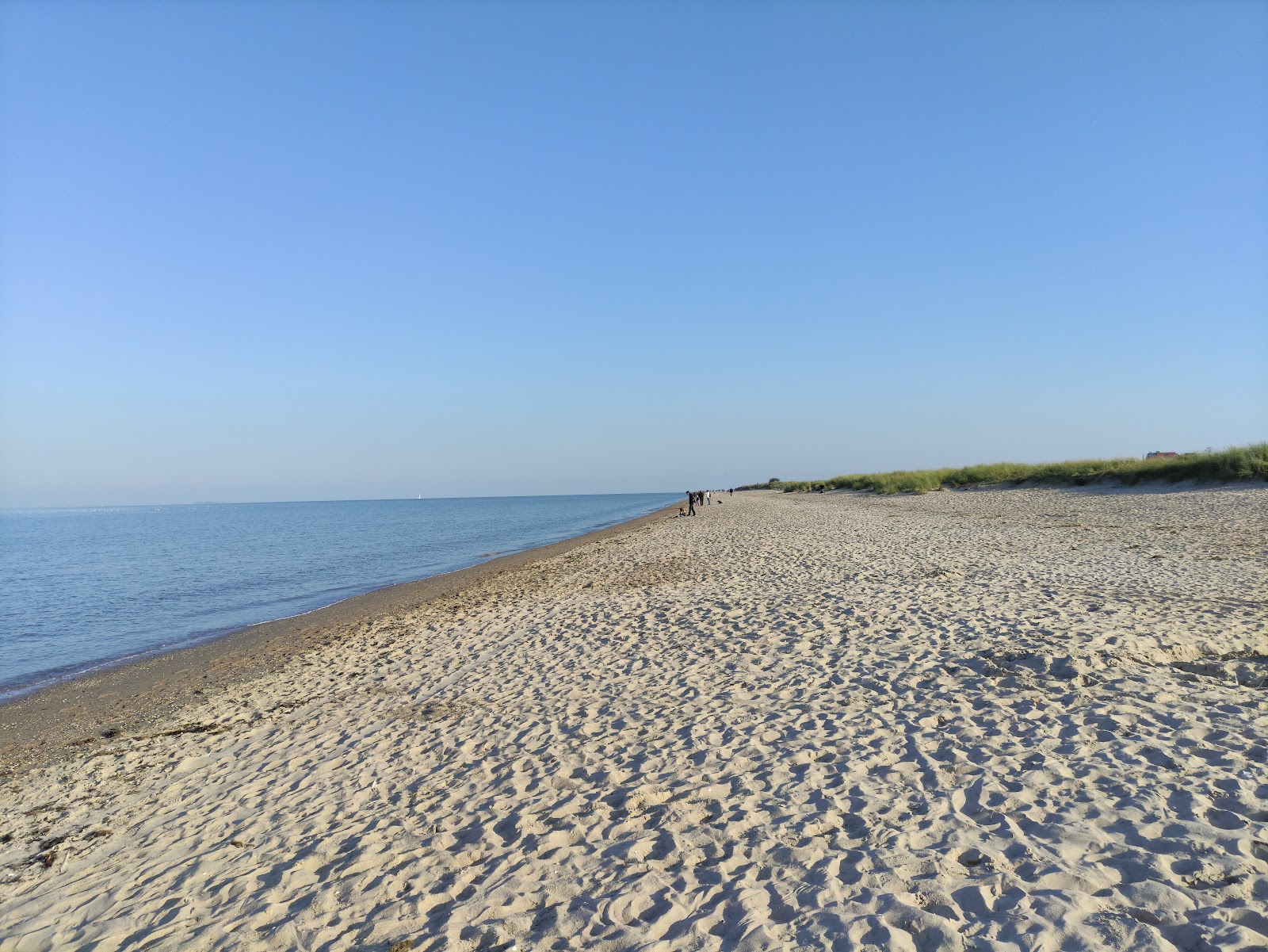 Foto di Spiaggia di Schillig con una superficie del sabbia luminosa
