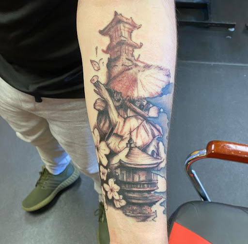 Explore bridge tattoo ideas, creative tattoo ideas in Ambler, available at Tattoo GalaxyAmbler Piercing & Custom Tattoos