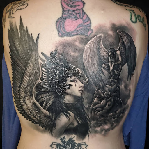 Explore self love tattoo ideas, creative tattoo ideas in Utica, available at Watchtower Tattoo Company