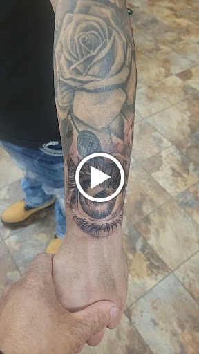 Explore gangster tattoo sleeve ideas, creative tattoo ideas in Detroit, available at Detroit Aztec Tattoos