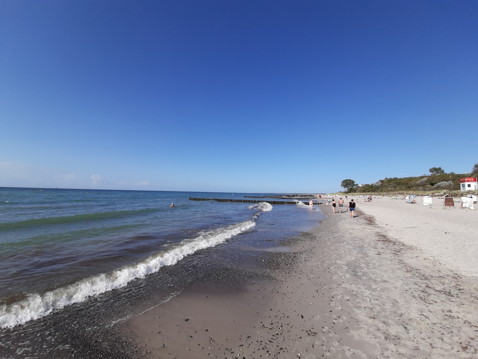 Foto de Wellenbrecher Ahrenshoop Strand con arena beige superficie