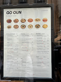 Go Oun à Paris menu