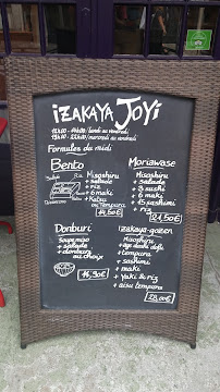 Restaurant japonais authentique Izakaya Joyi à Nantes (le menu)