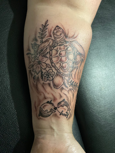 Explore men shoulder tattoo ideas, creative tattoo ideas in Kingsland, available at These Colors Dont Run Tattoo & Piercing