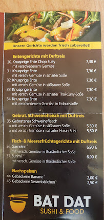 BAT DAT Sushi & Wok à Rothenburg ob der Tauber menu