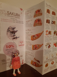 Menu / carte de Sakura à Trélissac