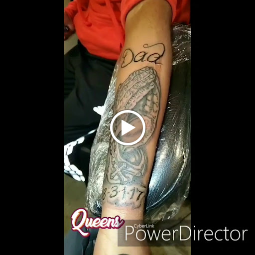 Explore tattoo ideas for a son's name, creative tattoo ideas in Jamaica, available at Shimmy Fingers Ink Tattoos
