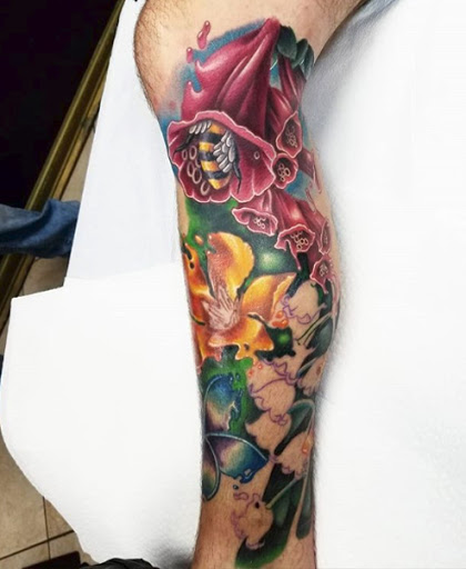 Explore forearm tattoo cover up ideas, creative tattoo ideas in Baldwin, available at Salvation Tattoo