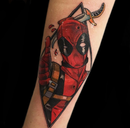 Explore hellscape battle sleeve tattoo ideas, creative tattoo ideas in Fremont, available at Inkies Tattoo Studio