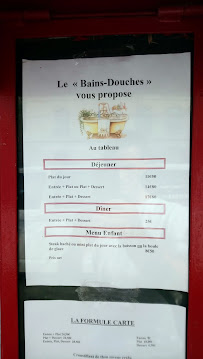 Le Bains-Douches à Morlaix menu