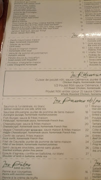 Le Choupinet à Paris menu