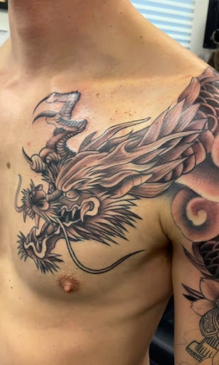 Explore men leg tattoo ideas, creative tattoo ideas in Woodstock, available at Lost Lagoon Tattoo