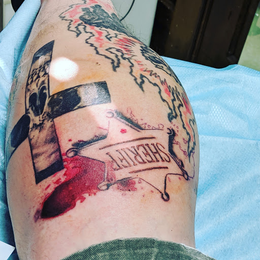 Explore drug dealer tattoo ideas, creative tattoo ideas in Oklahoma City, available at Beauty from Pain Tattoo Studio