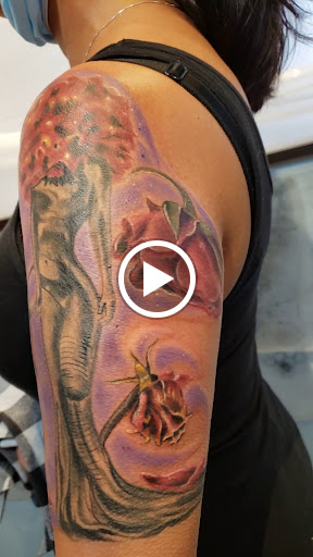 Explore hawaiian island tattoo ideas, creative tattoo ideas in Rochester, available at Altered Image Tattoo